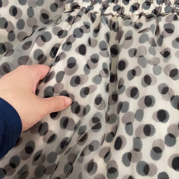 Anthropologie / NWT Dhruv Kapoor Kimmi A-Line Polka dot sheer Midi Skirt XS - Picture 9 of 9